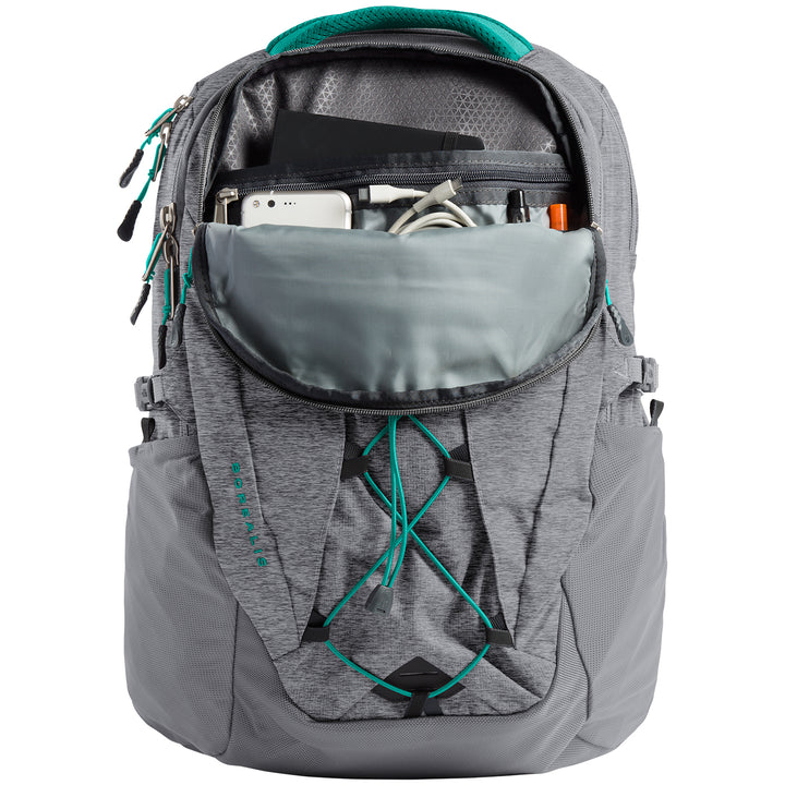 The North Face Borealis Backpack - Women's Zinc Grey Light Heather/Kokomo Green