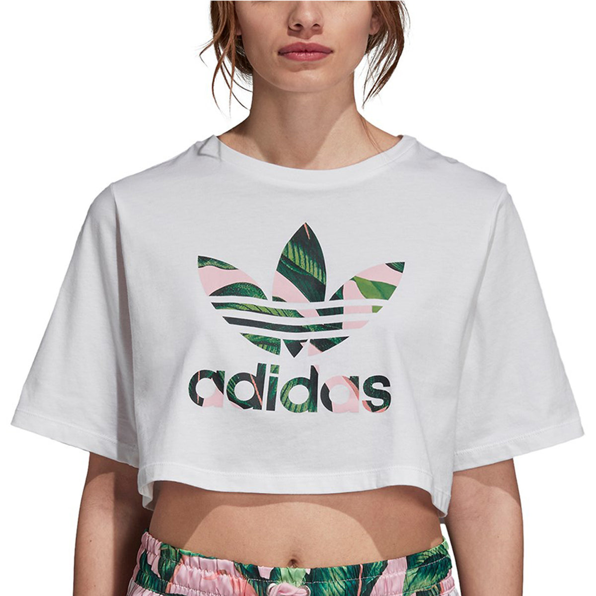 Adidas Crop T-Shirt - Women's White