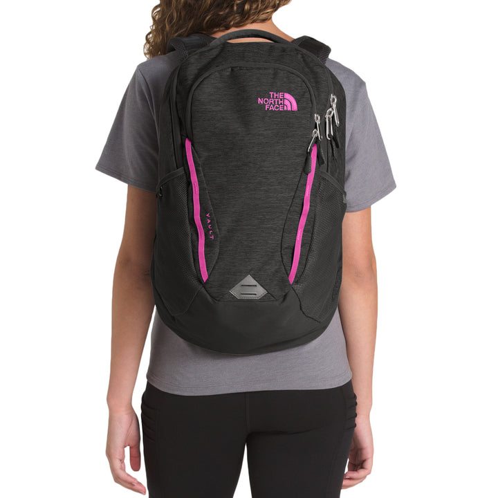 The North Face Vault Backpack - Women's Asphalt Grey Dark Heather/Dramatic Plum