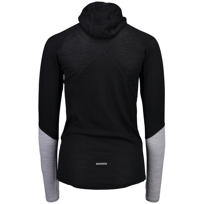 MONS ROYALE Bella Tech Hoodie - Women's Black/Grey Marl