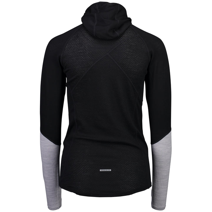 MONS ROYALE Bella Tech Hoodie - Women's Black/Grey Marl