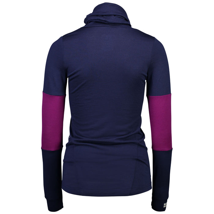 MONS ROYALE Cornice Rollover Long-Sleeve Top - Women's Navy/Pinot
