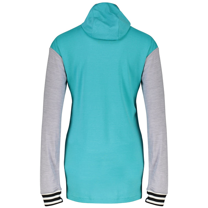 MONS ROYALE Yotei BF Powder Hood Top - Women's Tropicana/Grey Marl