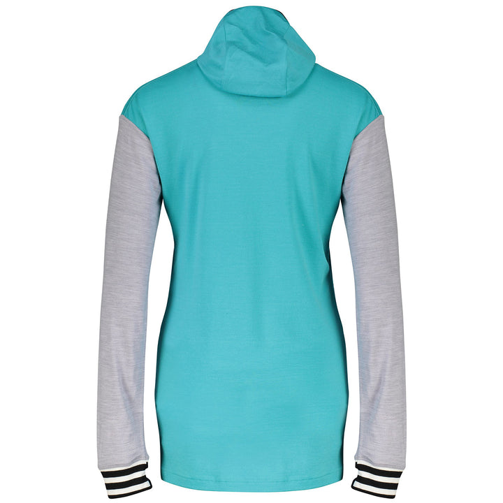 MONS ROYALE Yotei BF Powder Hood Top - Women's Tropicana/Grey Marl