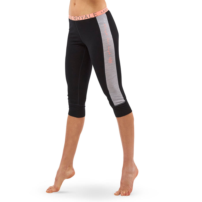 MONS ROYALE Alagna 3/4 Leggings - Women's Black/Grey Marl