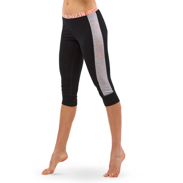 MONS ROYALE Alagna 3/4 Leggings - Women's Black/Grey Marl