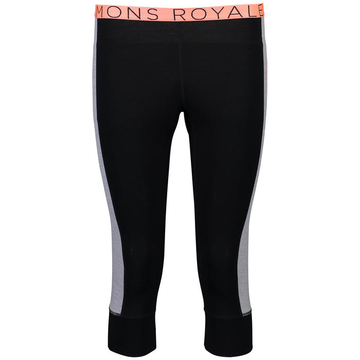 MONS ROYALE Alagna 3/4 Leggings - Women's Black/Grey Marl