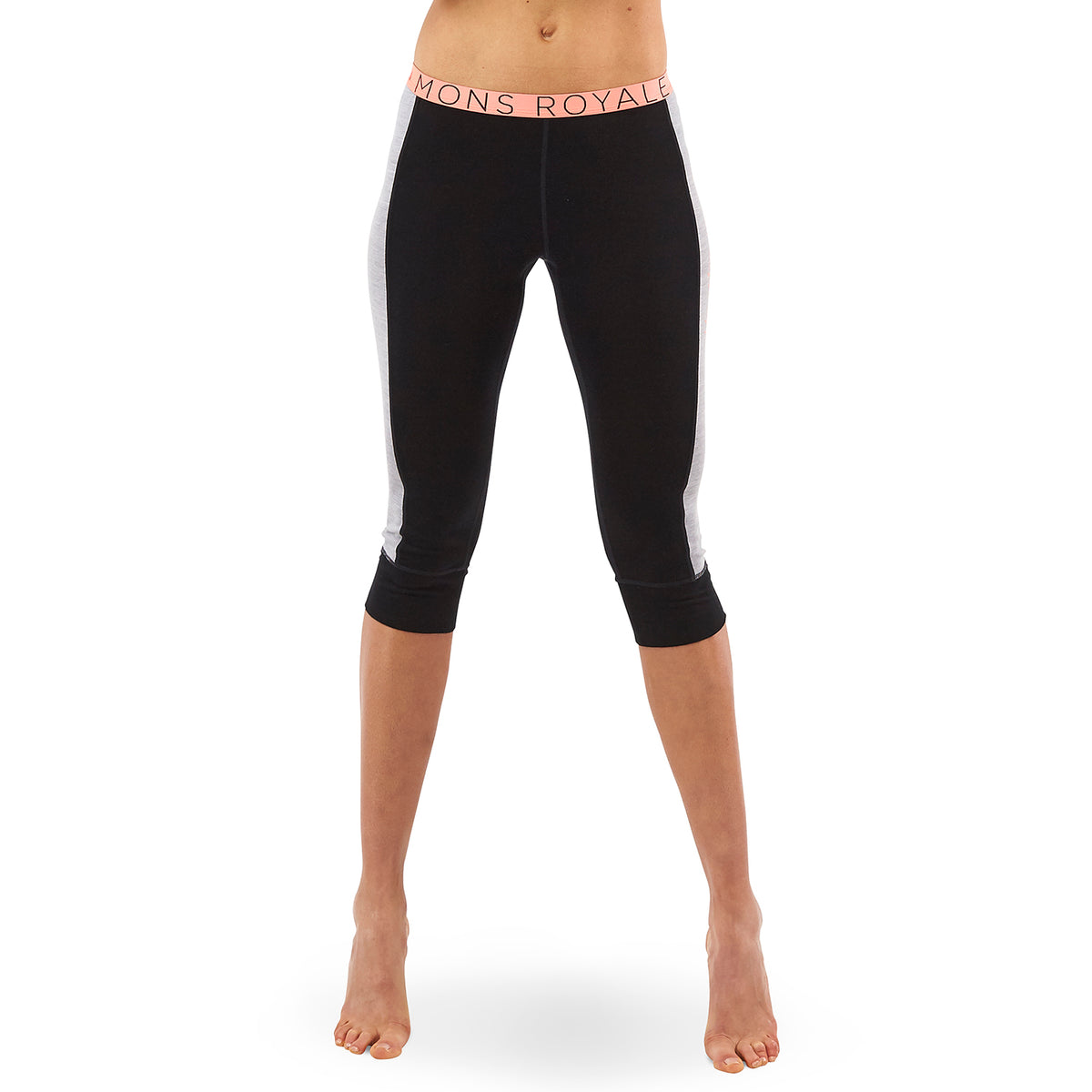 MONS ROYALE Alagna 3/4 Leggings - Women's Black/Grey Marl