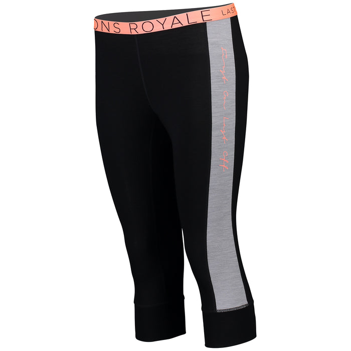 MONS ROYALE Alagna 3/4 Leggings - Women's Black/Grey Marl