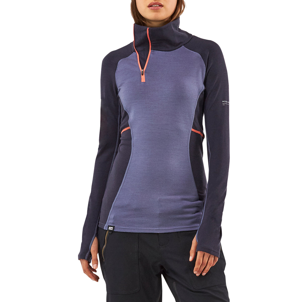 MONS ROYALE Olympus 3.0 Half Zip Top - Women's 9 Iron/Stone