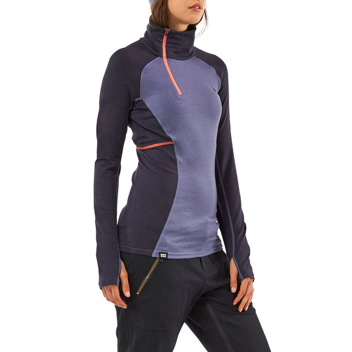 MONS ROYALE Olympus 3.0 Half Zip Top - Women's 9 Iron/Stone