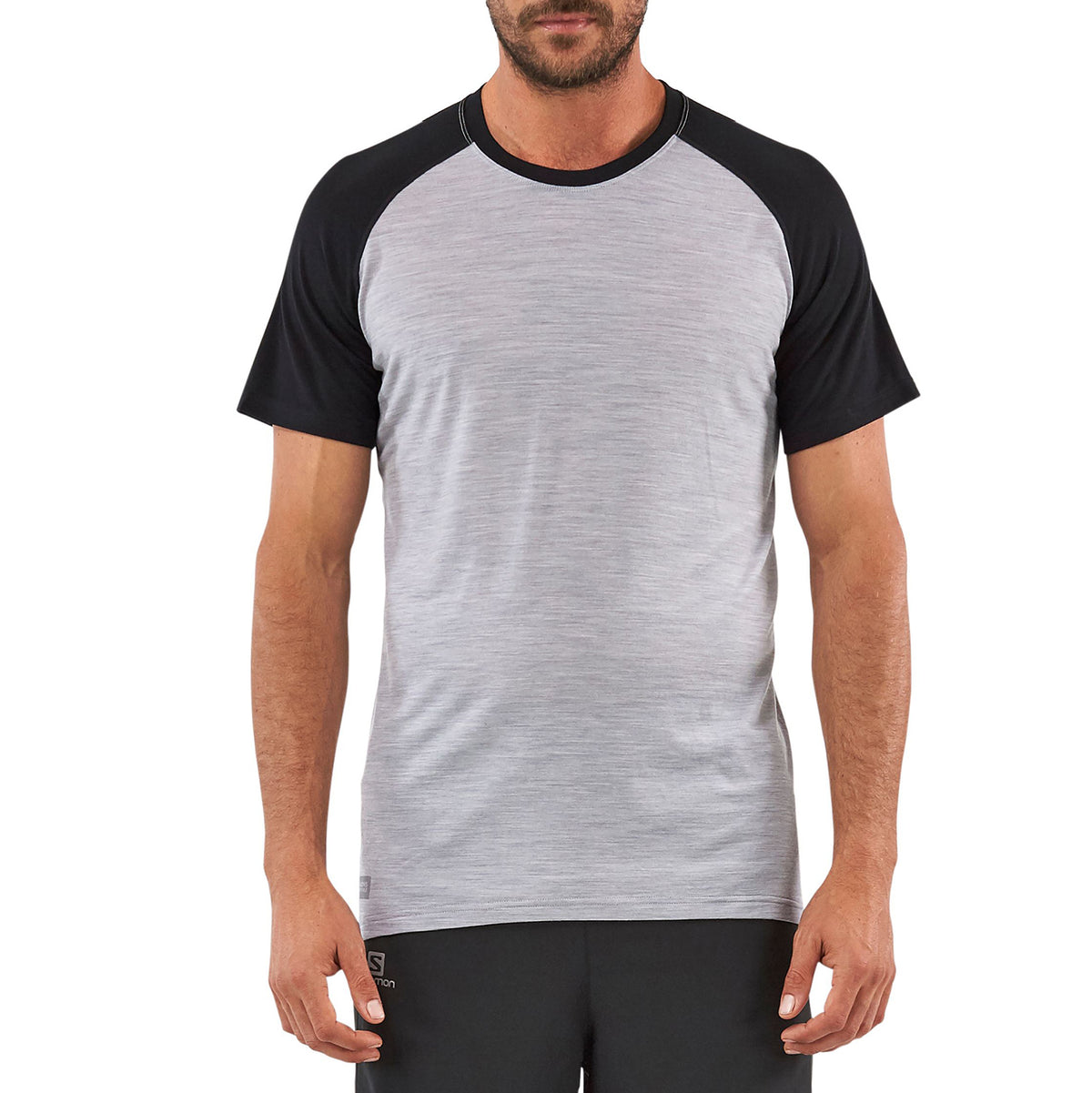 MONS ROYALE Temple Tech T-Shirt Black/Grey Marl