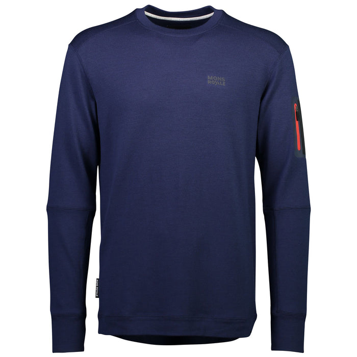 MONS ROYALE The Harkin Jersey Crew Top Navy