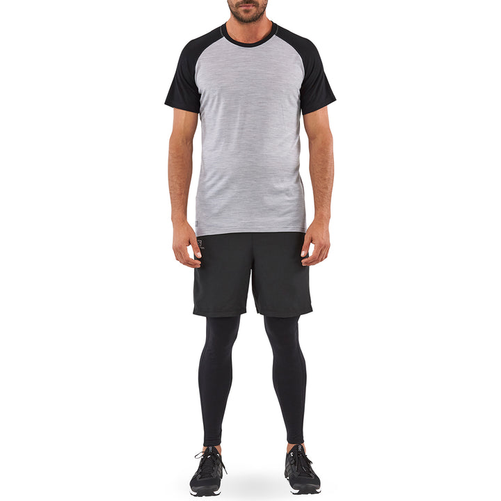 MONS ROYALE Temple Tech T-Shirt Black/Grey Marl