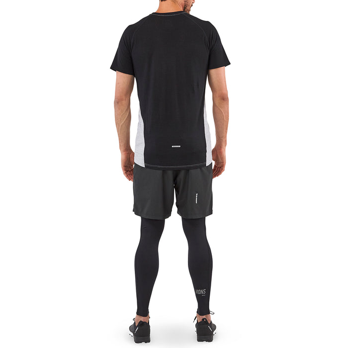 MONS ROYALE Temple Tech T-Shirt Black/Grey Marl