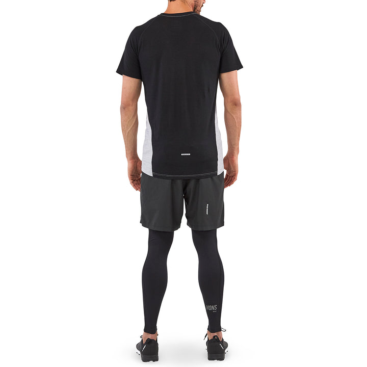 MONS ROYALE Temple Tech T-Shirt Black/Grey Marl