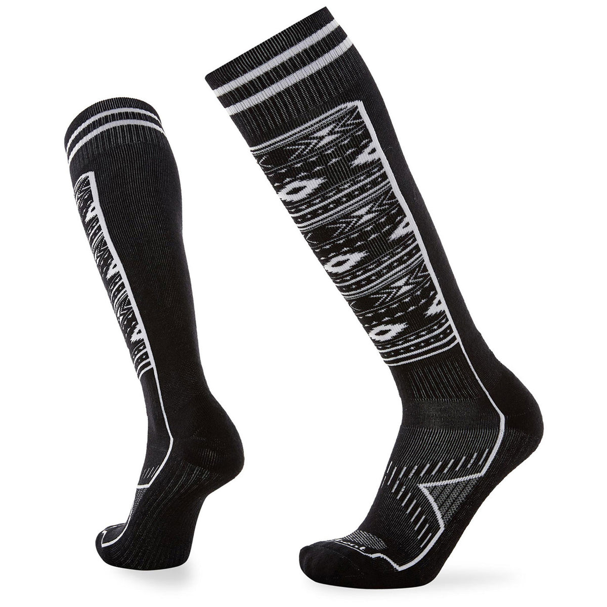 Le Bent Le Snow Light Aztec Socks Black
