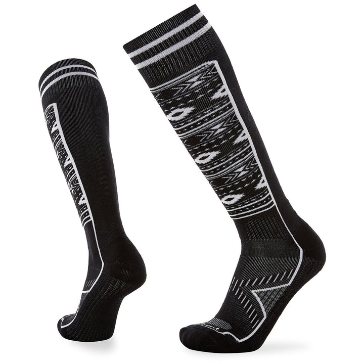 Le Bent Le Snow Light Aztec Socks Black