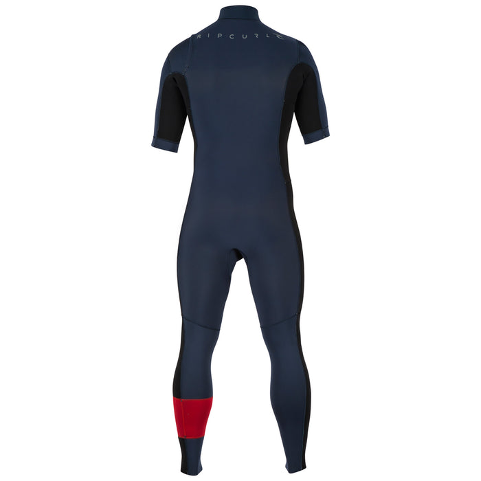 Rip Curl 2mm Aggrolite Short Sleeve Chest Zip Wetsuit Red