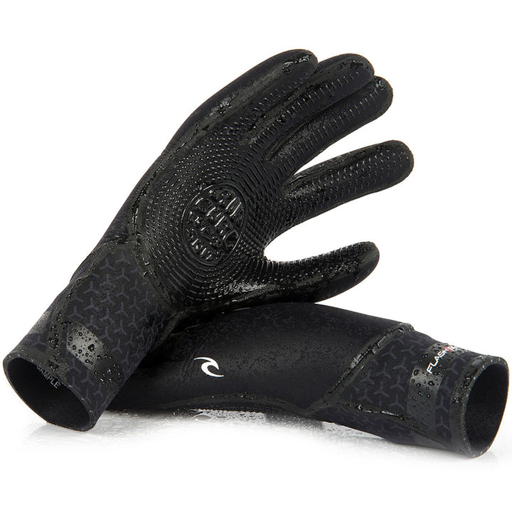 Rip Curl 3/2 Flashbomb 5-Finger Wetsuit Gloves Black