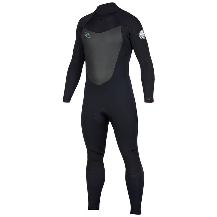 Rip Curl 4/3 Dawn Patrol Back Zip Wetsuit Black
