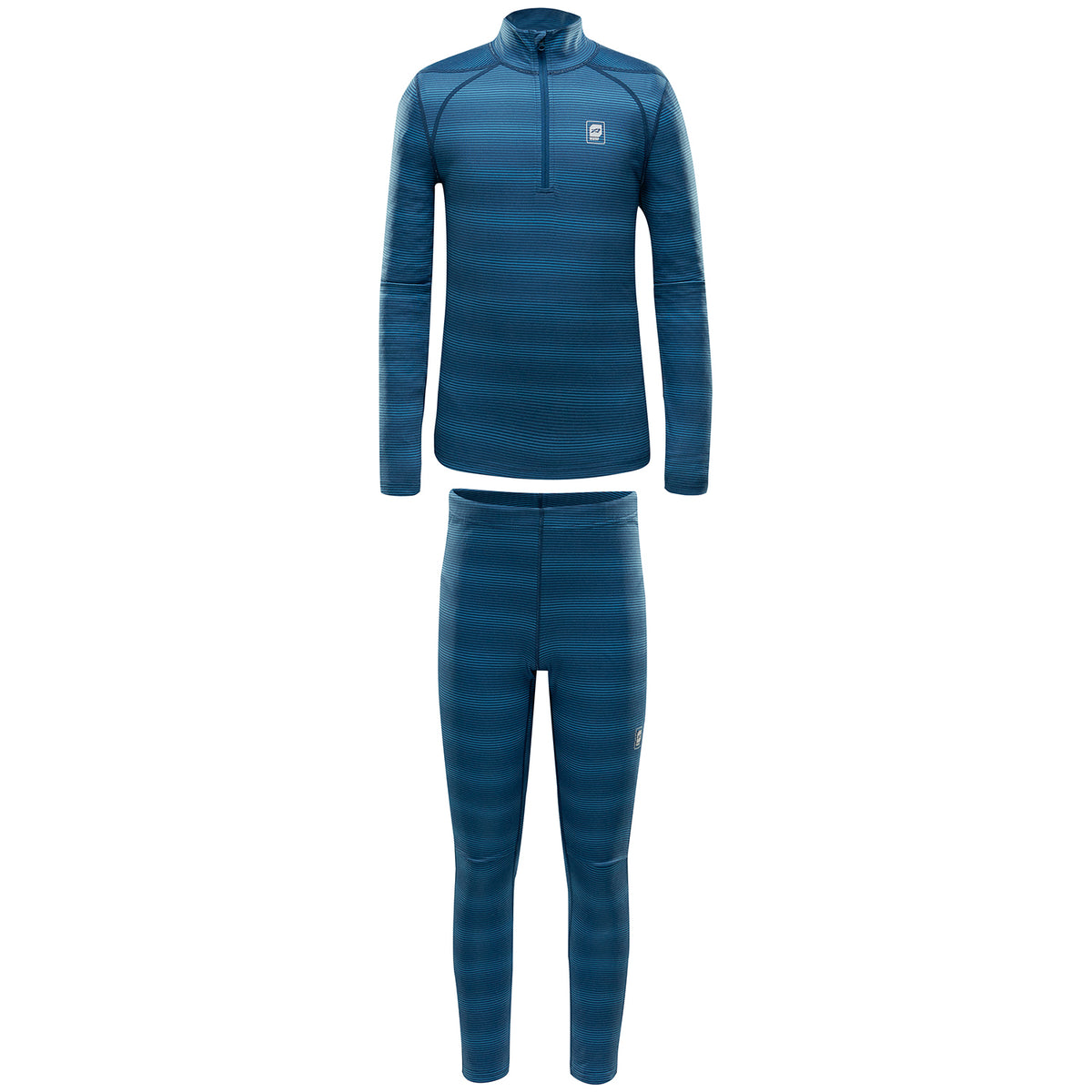 Orage Mic Mac Baselayer Set - Big Kids' Midnight Blue Stripe