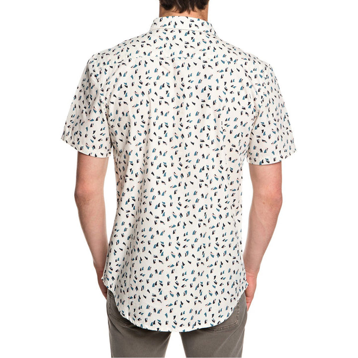 Quiksilver Akan Waters Short-Sleeve Shirt Birch Mechanical Ditsy