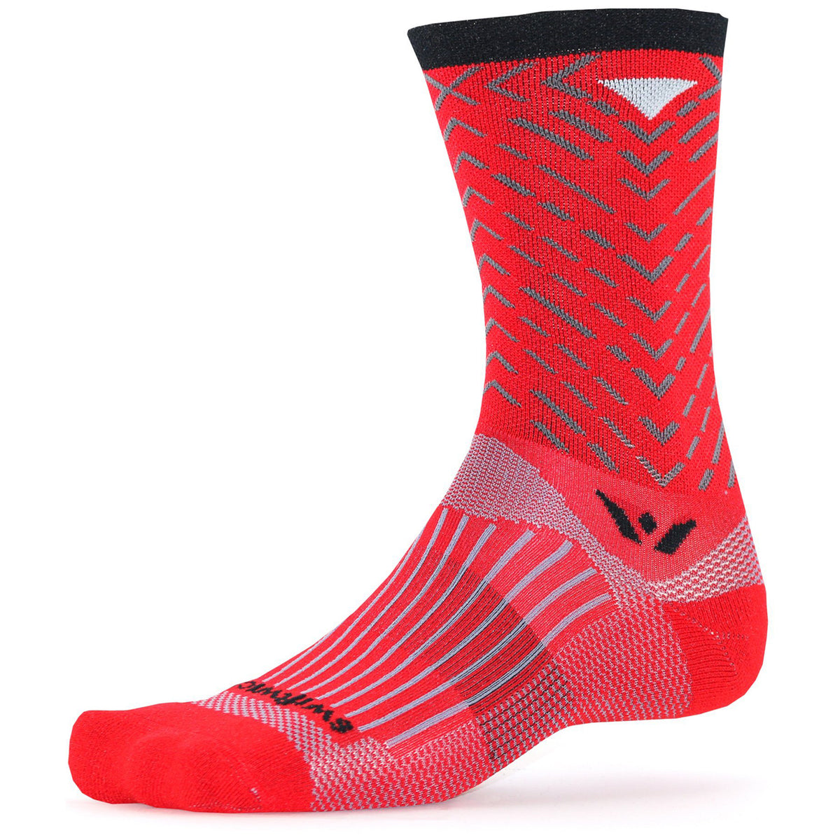 Swiftwick Vision Seven Bike Socks Tread Red