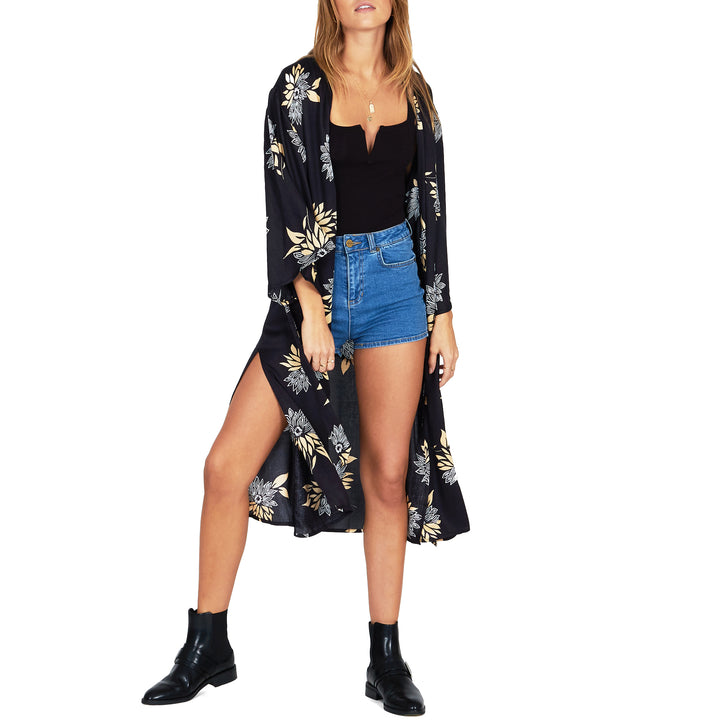 Amuse Society Let's Unwind Kimono - Women's Black