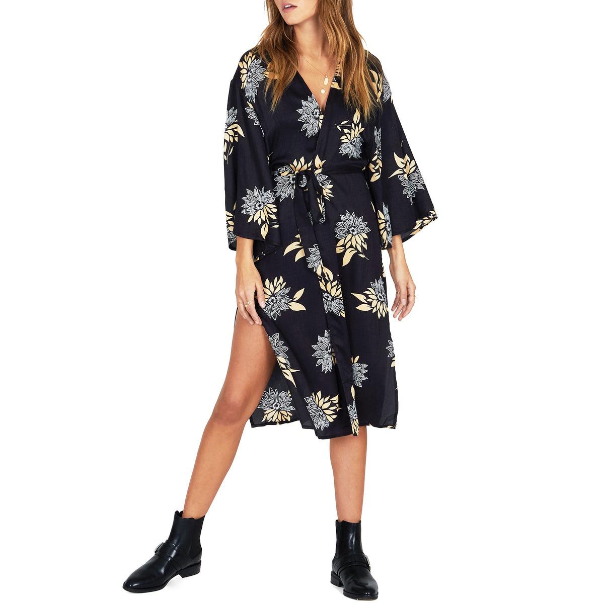 Amuse Society Let's Unwind Kimono - Women's Black