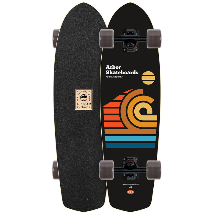 Arbor Pocket Rocket Artist Draplin Cruiser Skateboard Complete
