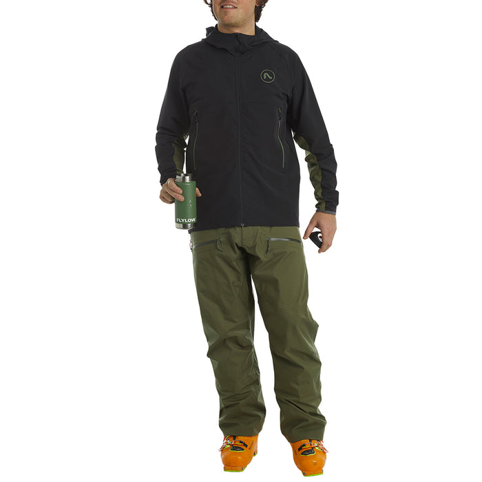 Flylow Richie Softshell Hoodie Black/Seaweed