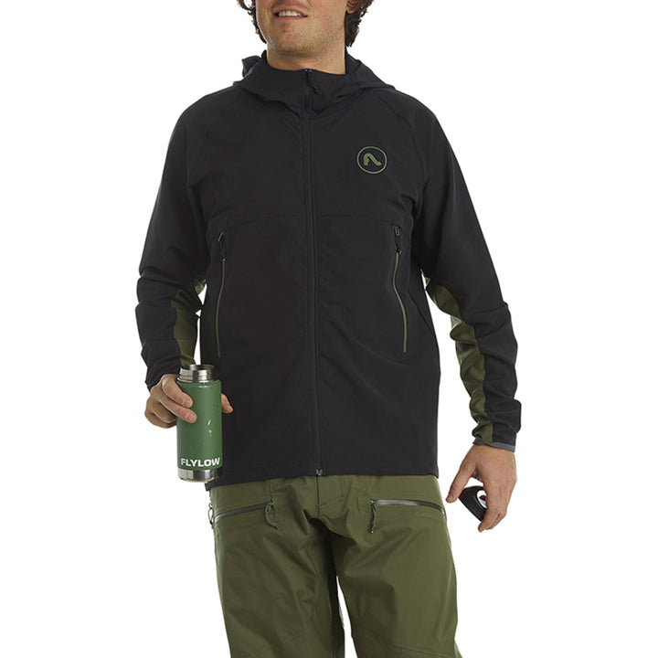 Flylow Richie Softshell Hoodie Black/Seaweed