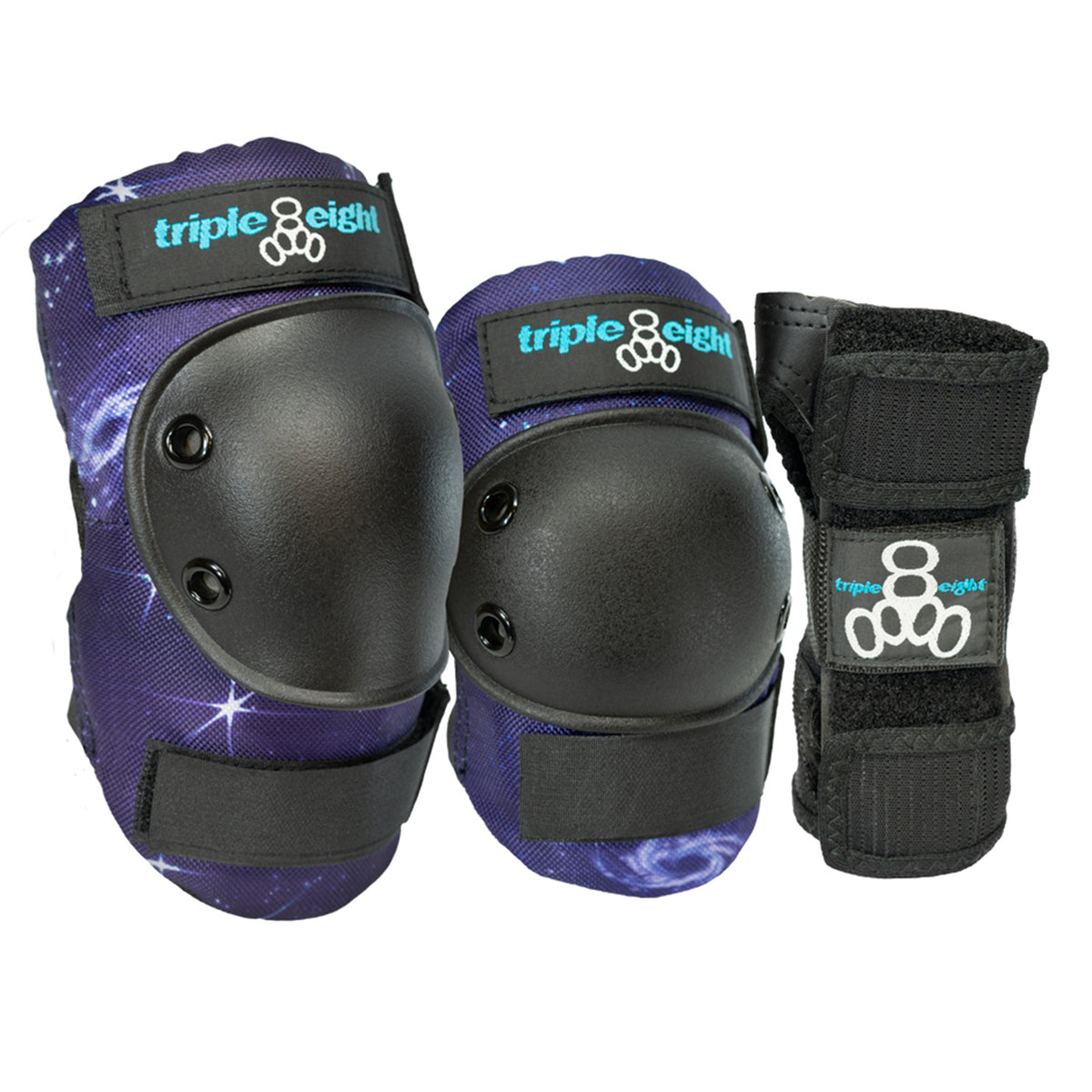 Triple 8 Galaxy 3 Pack Skateboard Pad Set - Kids' Galaxy Print
