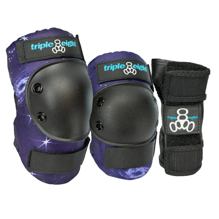 Triple 8 Galaxy 3 Pack Skateboard Pad Set - Kids' Galaxy Print