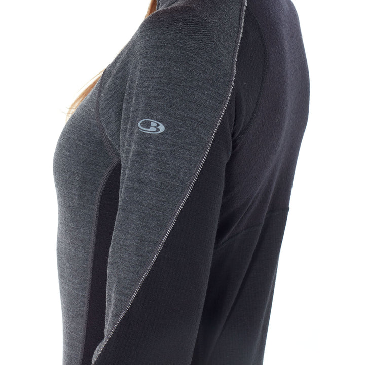 Icebreaker Zone 260 Midweight 1/2 Baselayer Top - Women's Jet Heather/Black/Snow- do not use