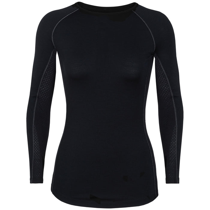 Icebreaker Zone 200 Midweight Baselayer Crew Top - Women's Black/Mineral