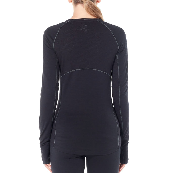 Icebreaker Zone 200 Midweight Baselayer Crew Top - Women's Black/Mineral