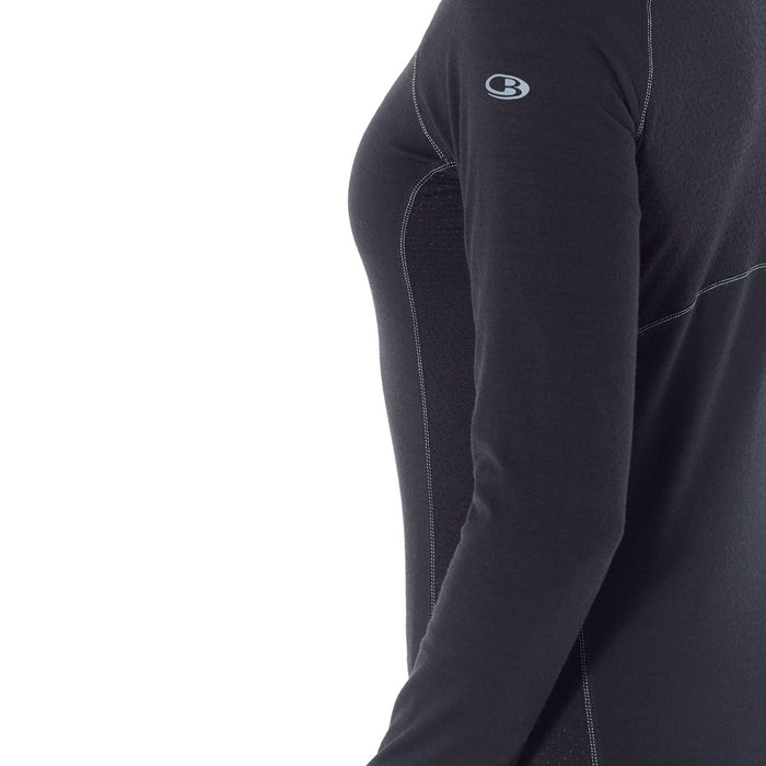 Icebreaker Zone 200 Midweight Baselayer Crew Top - Women's Black/Mineral