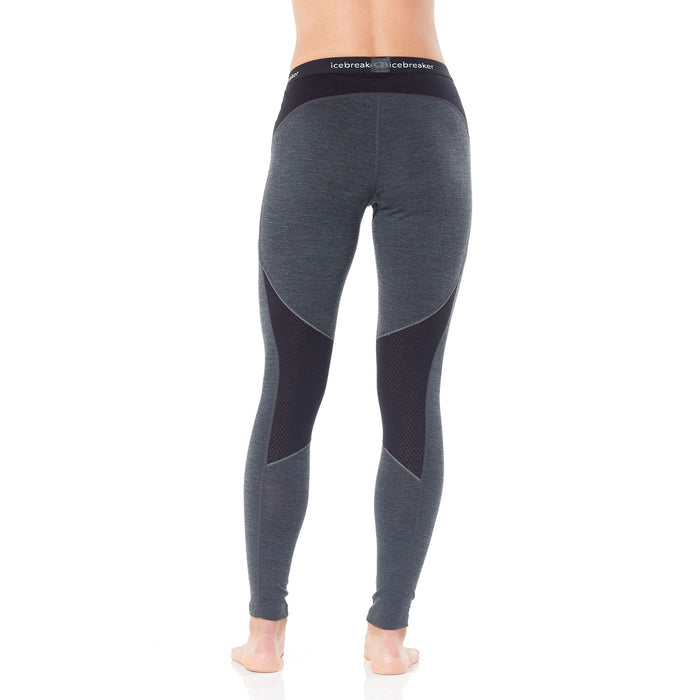 Icebreaker Zone 260 Midweight Baselayer Bottoms - Women's Jet Heather/Black/Snow-do not use