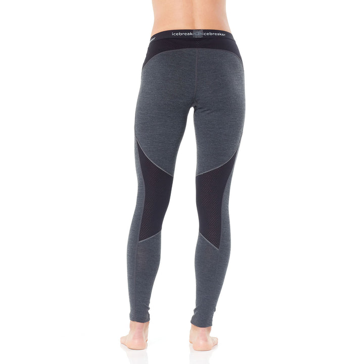 Icebreaker Zone 260 Midweight Baselayer Bottoms - Women's Jet Heather/Black/Snow-do not use