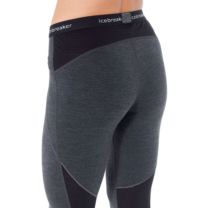 Icebreaker Zone 260 Midweight Baselayer Bottoms - Women's Jet Heather/Black/Snow-do not use