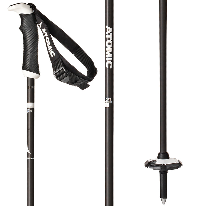 Atomic AMT Carbon SQS Ski Poles Black/White