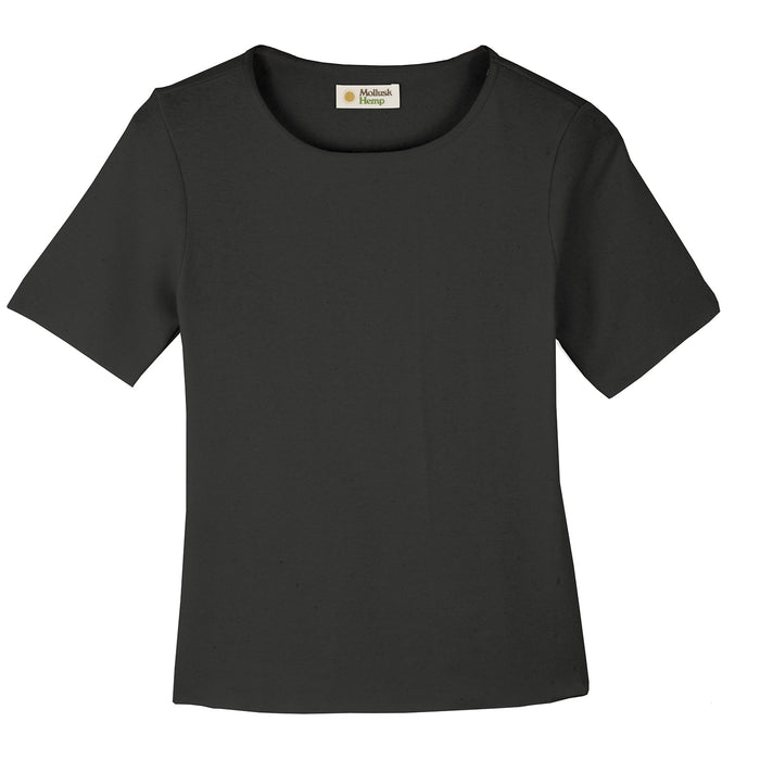 Mollusk Hemp Rib T-Shirt - Women's Faded Black