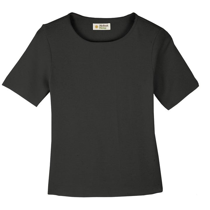 Mollusk Hemp Rib T-Shirt - Women's Faded Black