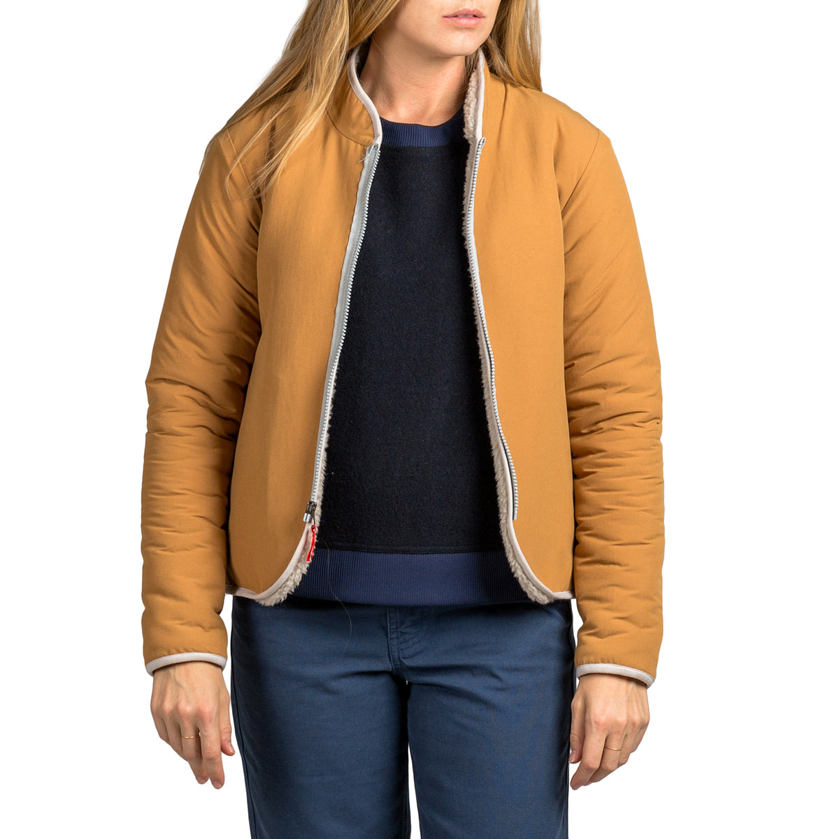 Topo Designs Sherpa Reversible Jacket - Women's Natural/Khaki