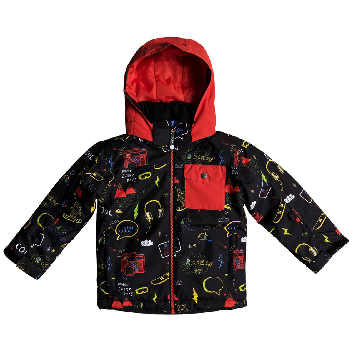 Quiksilver Little Mission Jacket - Little Boys' Black Maoam Tatt
