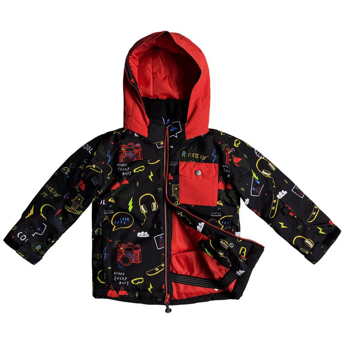 Quiksilver Little Mission Jacket - Little Boys' Black Maoam Tatt