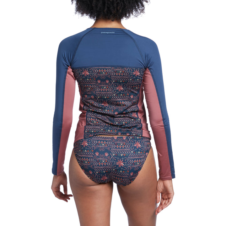 Patagonia Micro Swell Rashguard - Women's Fireside Folk: Navy Blue