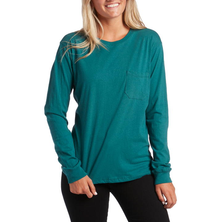 Richer Poorer Long-Sleeve Crew Pocket T-Shirt - Women's Green